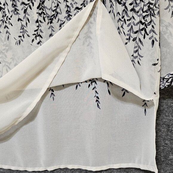 Coldwater Creek Boho Top Women Small Button Popover Blouse Semi Sheer‎ Light - Picture 16 of 16